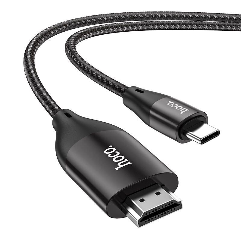 Видеокабель HOCO UA16 Type-C - HDMI, 4K 30Hz, 2 м, серый Видеокабель HOCO UA16 Type-C - HDMI, 4K 30Hz, 2 м, серый