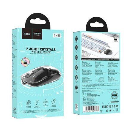 Мишка бездротова HOCO GM29 Mysterious dual-mode, dark night black Мишка бездротова HOCO GM29 Mysterious dual-mode, dark night black