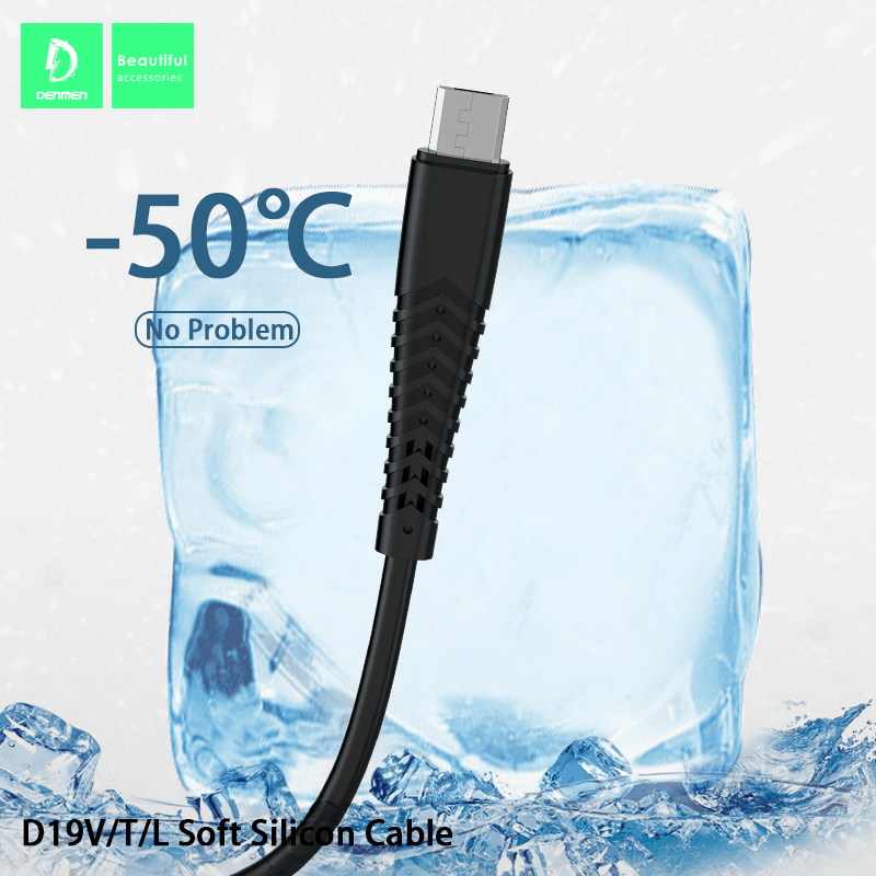 Кабель USB Denmen D19T SILICONE USB-Type-C (2.4A) 1 метр