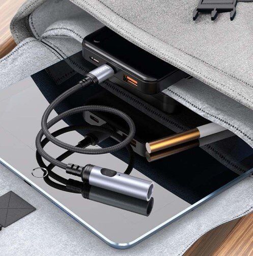 Прикурювач HOCO UA30 Type-C, ЧОРНИЙ