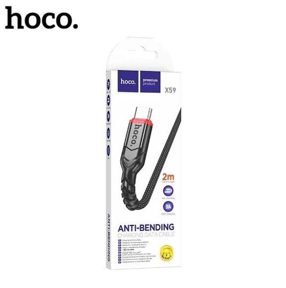 USB кабель HOCO X59 USB - Type-C 2 MЕТРИ ЧОРНИЙ USB кабель HOCO X59 USB - Type-C 2 MЕТРИ ЧОРНИЙ