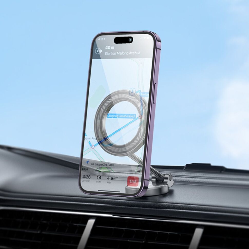 Автомобільний тримач HOCO H51 магнітний, сірий Автомобільний тримач HOCO H51 магнітний, сірий