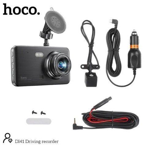 Автомобільний відеореєстратор HOCO DI41, ЧОРНИЙ