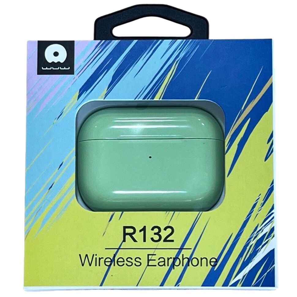 Бездротові навушники WUW R132 TWS Wireless earbuds ЗЕЛЕНИЙ (40)