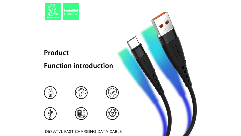 Кабель USB Denmen D57L USB - Lightning (2.4A) ЧОРНИЙ силіконовий провід Кабель USB Denmen D57L USB - Lightning (2.4A) ЧОРНИЙ силіконовий провід