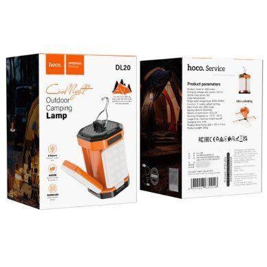 Кемпінговий ліхтар HOCO DL20 з акумулятором 3600 мА·год, 6000K, Помаранчевий