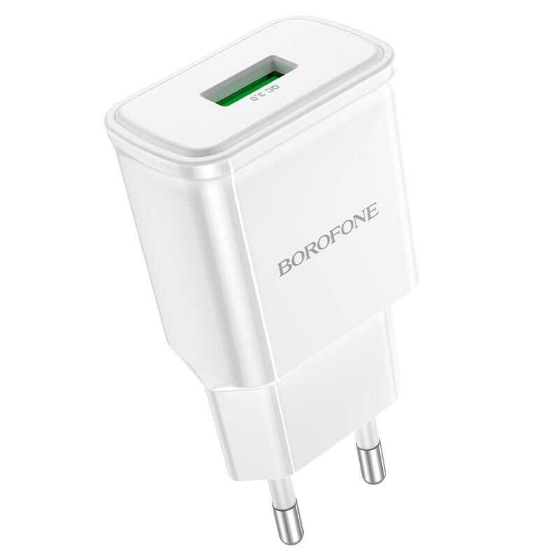 Мережевий зарядний пристрій BOROFONE BA59A Heavenly single port QC3.0 charger(EU)