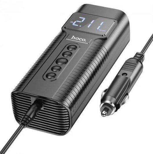 Автомобільний насос-компресор HOCO PH55, чорний Автомобільний насос-компресор HOCO PH55, чорний