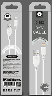 Кабель USB WUW X153 USB-Lightning 2.4A білий Кабель USB WUW X153 USB-Lightning 2.4A білий