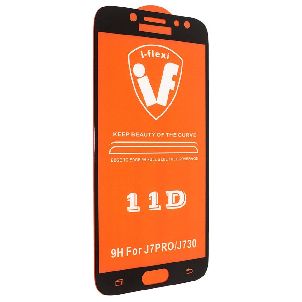 Скло 11D 9H i-flexi FULL GLUE SAMSUNG J730 Galaxy J7 (2017) в упаковці ЧОРНИЙ Скло 11D 9H i-flexi FULL GLUE SAMSUNG J730 Galaxy J7 (2017) в упаковці ЧОРНИЙ