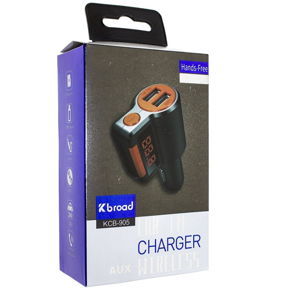 FM модулятор KCB-905 Bluetooth / гучномовець ЧОРНО-СИНІЙ FM модулятор KCB-905 Bluetooth / гучномовець ЧОРНО-СИНІЙ