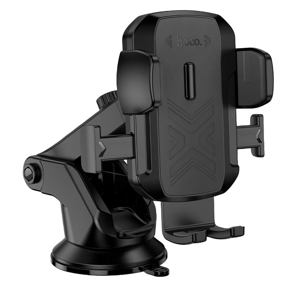 Автомобільний тримач HOCO H65 Gamble на лобове скло присоска - утримувач з кнопкою, чорний Автомобільний тримач HOCO H65 Gamble на лобове скло присоска - утримувач з кнопкою, чорний