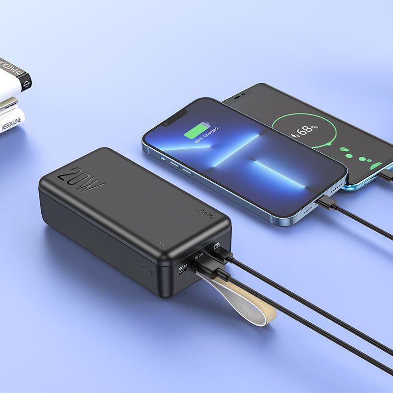 Power Bank HOCO J87B Tacker PD20W + QC3.0 30000 mAh чорний Power Bank HOCO J87B Tacker PD20W + QC3.0 30000 mAh чорний