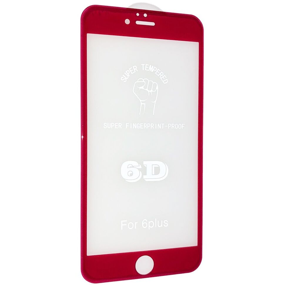 Захисне скло 6D ORIGINAL для APPLE IPHONE 6 PLUS | 6S PLUS ЧЕРВОНИЙ