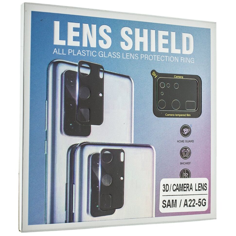 Захисне скло для камери 3D LENS SHIELD SAMSUNG A226 Galaxy A22 5G (2021) чорний Захисне скло для камери 3D LENS SHIELD SAMSUNG A226 Galaxy A22 5G (2021) чорний