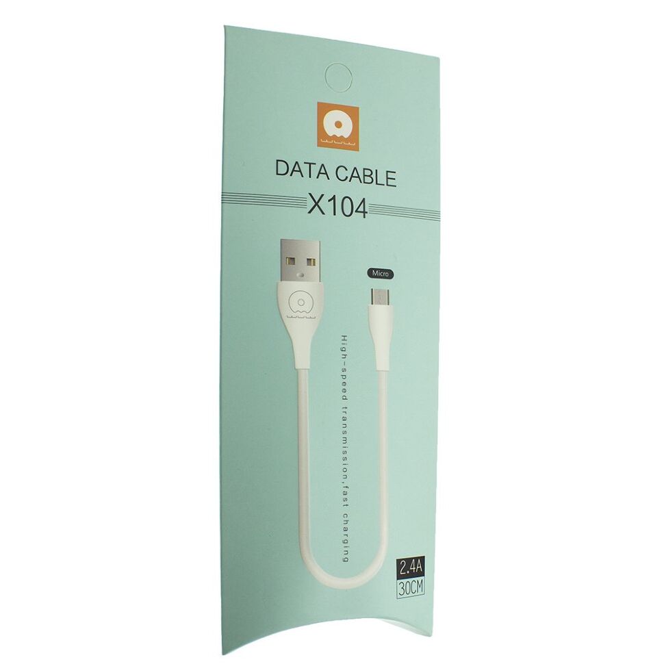 Кабель USB WUW X104 micro (30CM) 2.4A