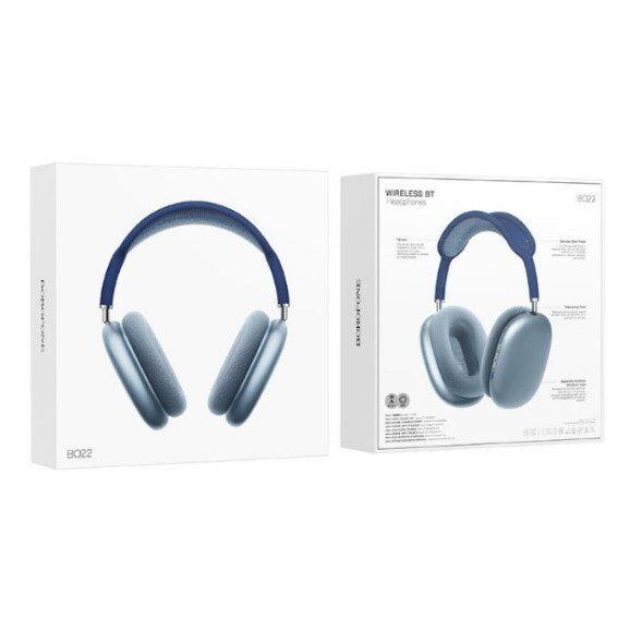 Бездротові повнорозмірні навушники BOROFONE BO22 Elegant, синій