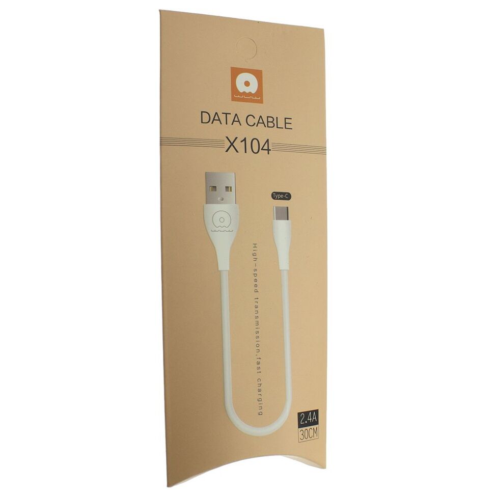 Кабель USB WUW X104 Type-C (30CM) 2.4A