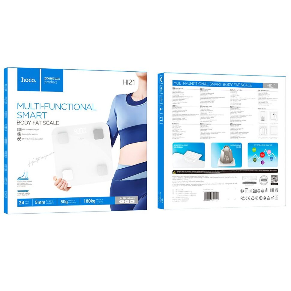 Розумні ваги Hoco HI21, білі Розумні ваги Hoco HI21, білі