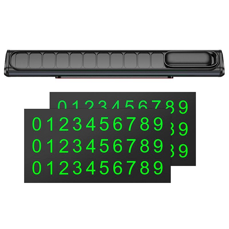 Паркувальна табличка з номером телефону на панель автомобіля BOROFONE FC3, ЧОРНО-СІРИЙ