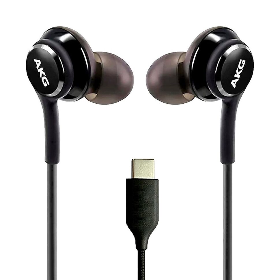Дротова гарнітура Samsung ORIGINAL S20 Type-C Earphones AKG EO-IC100BBEGEU, тканинне обплетення, чорний Дротова гарнітура Samsung ORIGINAL S20 Type-C Earphones AKG EO-IC100BBEGEU, тканинне обплетення, чорний