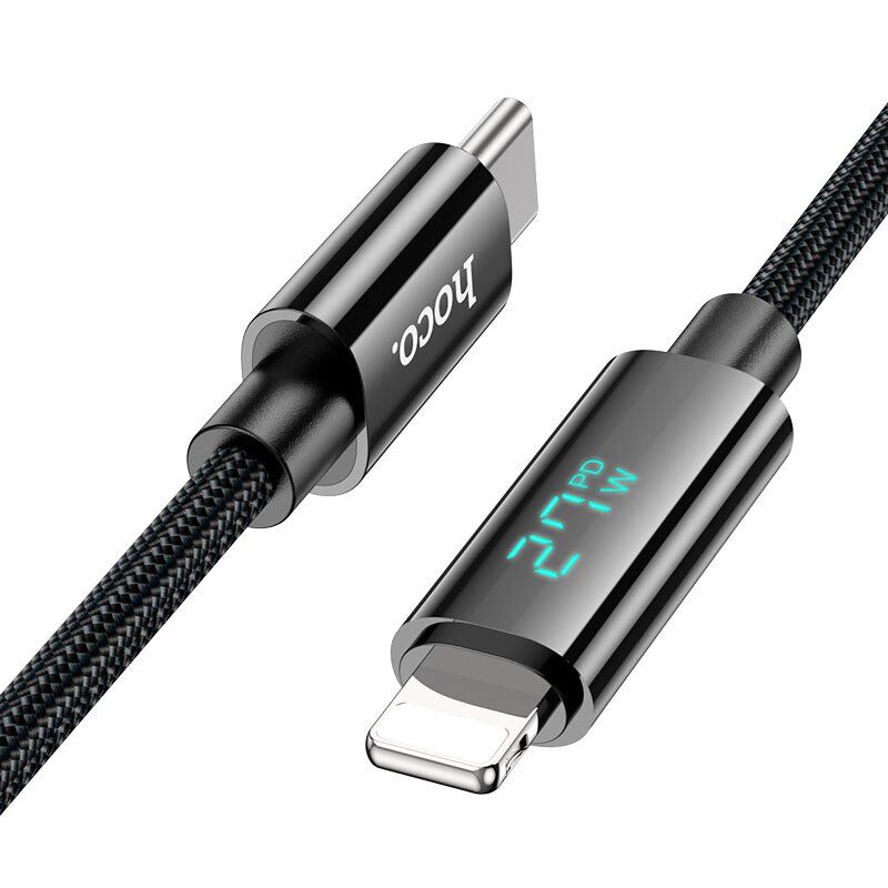 USB-C кабель HOCO U125 Type-C - Lightning чорний USB-C кабель HOCO U125 Type-C - Lightning чорний