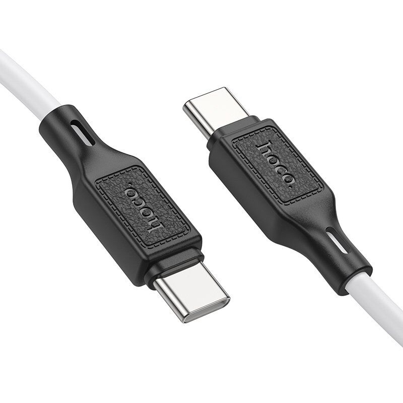 USB-C кабель HOCO X90 silicone 60W Type-C - Type-C 1 MЕТР, білий USB-C кабель HOCO X90 silicone 60W Type-C - Type-C 1 MЕТР, білий