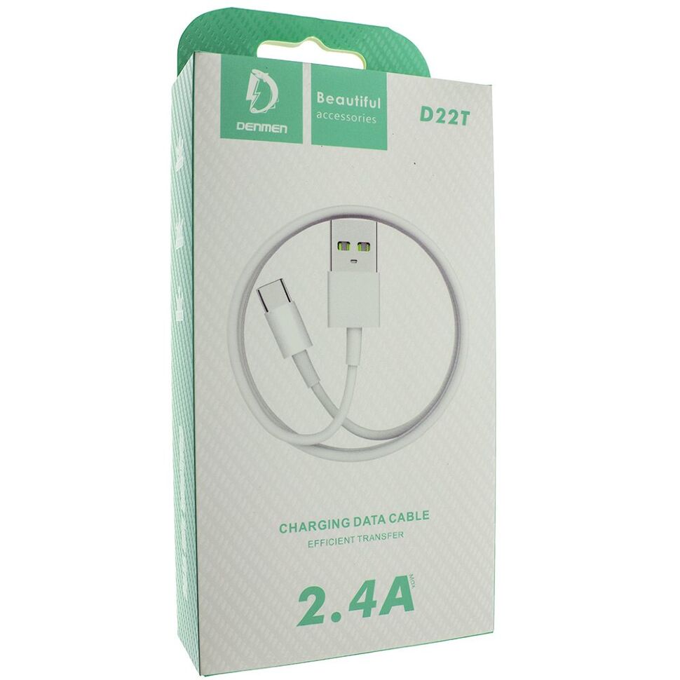 Кабель USB Denmen D22T USB - Type-C (2,4A) Кабель USB Denmen D22T USB - Type-C (2,4A)