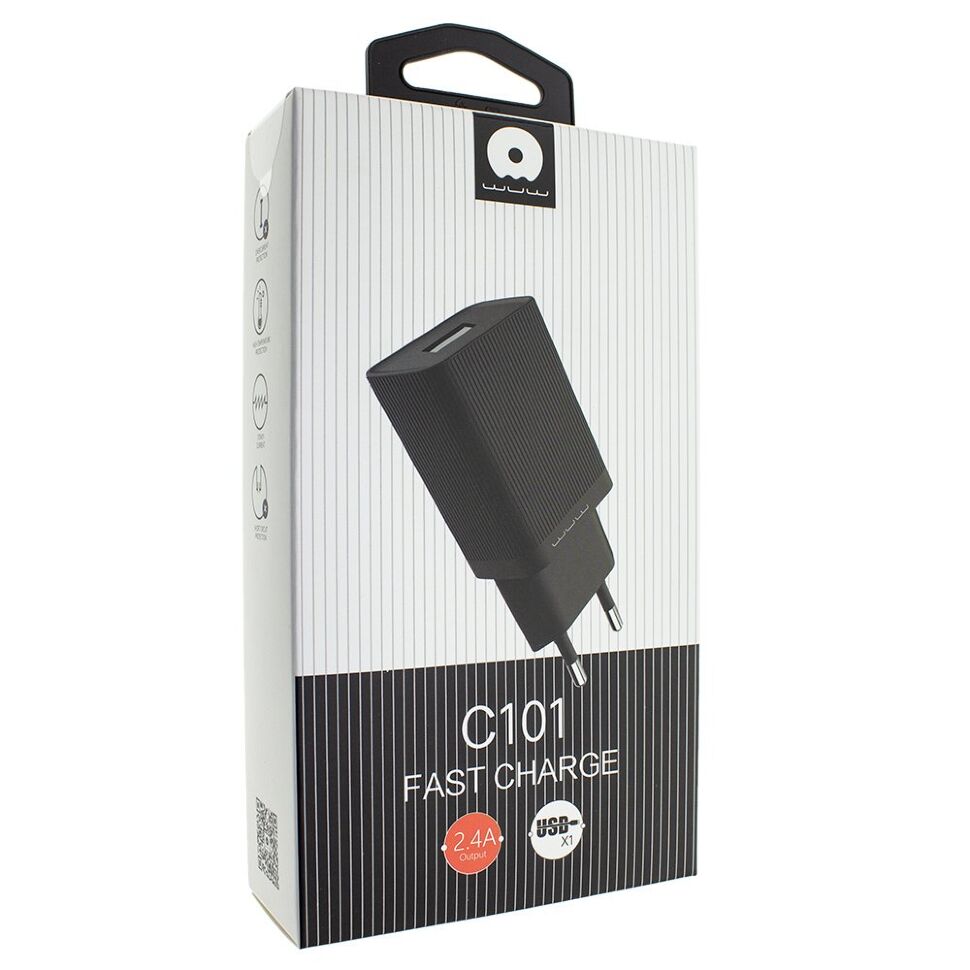 Мережевий зарядний пристрій WUW C101 2.4A Мережевий зарядний пристрій WUW C101 2.4A