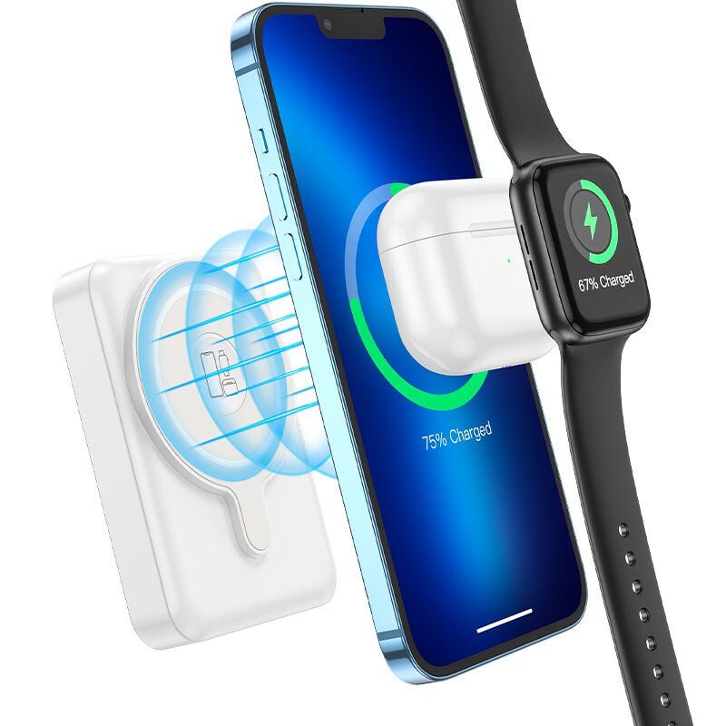 Power Bank HOCO Q11 3в1 PD 20W 10000mah з бездротовою зарядкою Power Bank HOCO Q11 3в1 PD 20W 10000mah з бездротовою зарядкою