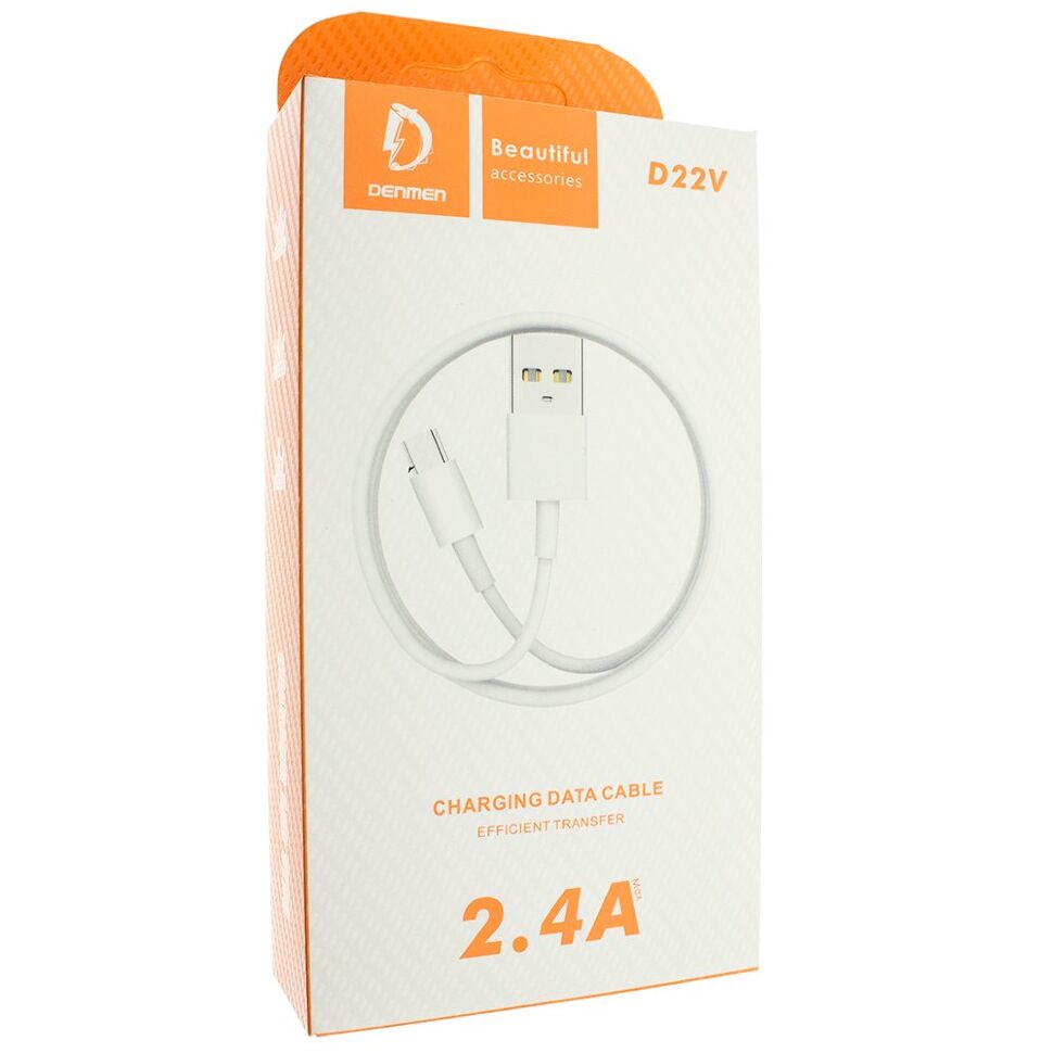 Кабель USB Denmen D22V USB - micro USB (2,4A) Кабель USB Denmen D22V USB - micro USB (2,4A)