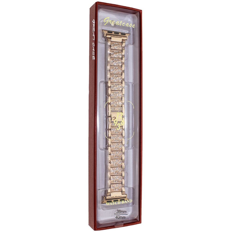 Ремінець металевий для годинника APPLE WATCH 38MM / 40MM / 41MM стрази 1-Bead Metal №26 Ремінець металевий для годинника APPLE WATCH 38MM / 40MM / 41MM стрази 1-Bead Metal №26