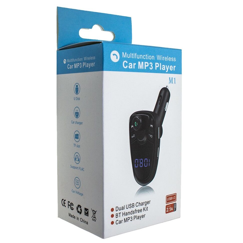 FM Модулятор M1 Bluetooth / гучномовець ЧОРНИЙ FM Модулятор M1 Bluetooth / гучномовець ЧОРНИЙ
