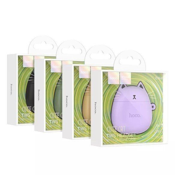 Бездротові навушники HOCO EW45, CARAMEL CAT, світло-коричневий