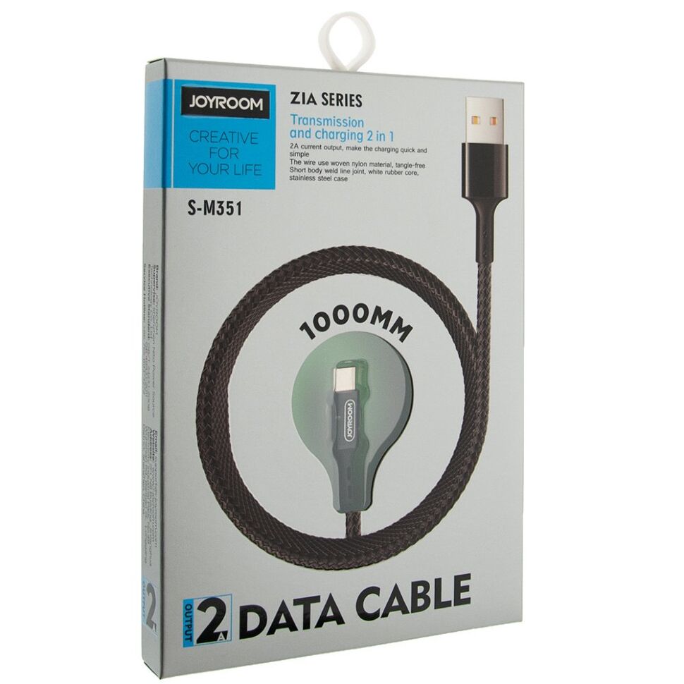 Кабель USB JOYROOM S-M351 TYPE-C USB ЧОРНИЙ