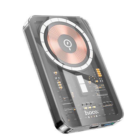 Power Bank HOCO Q14 PD 20W magsafe 5000mah з бездротовою зарядкою чорний Power Bank HOCO Q14 PD 20W magsafe 5000mah з бездротовою зарядкою чорний