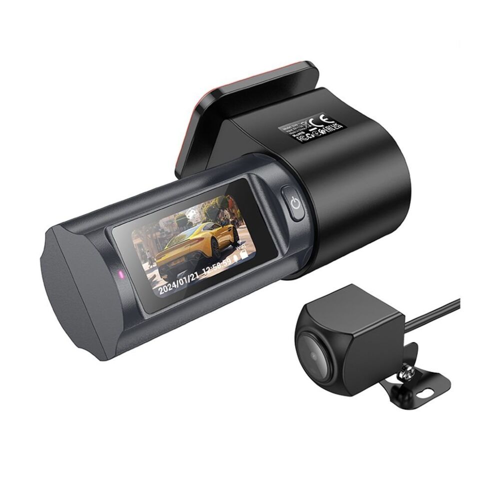 Автомобільний відеореєстратор HOCO DV8 2K, WI-FI, чорний