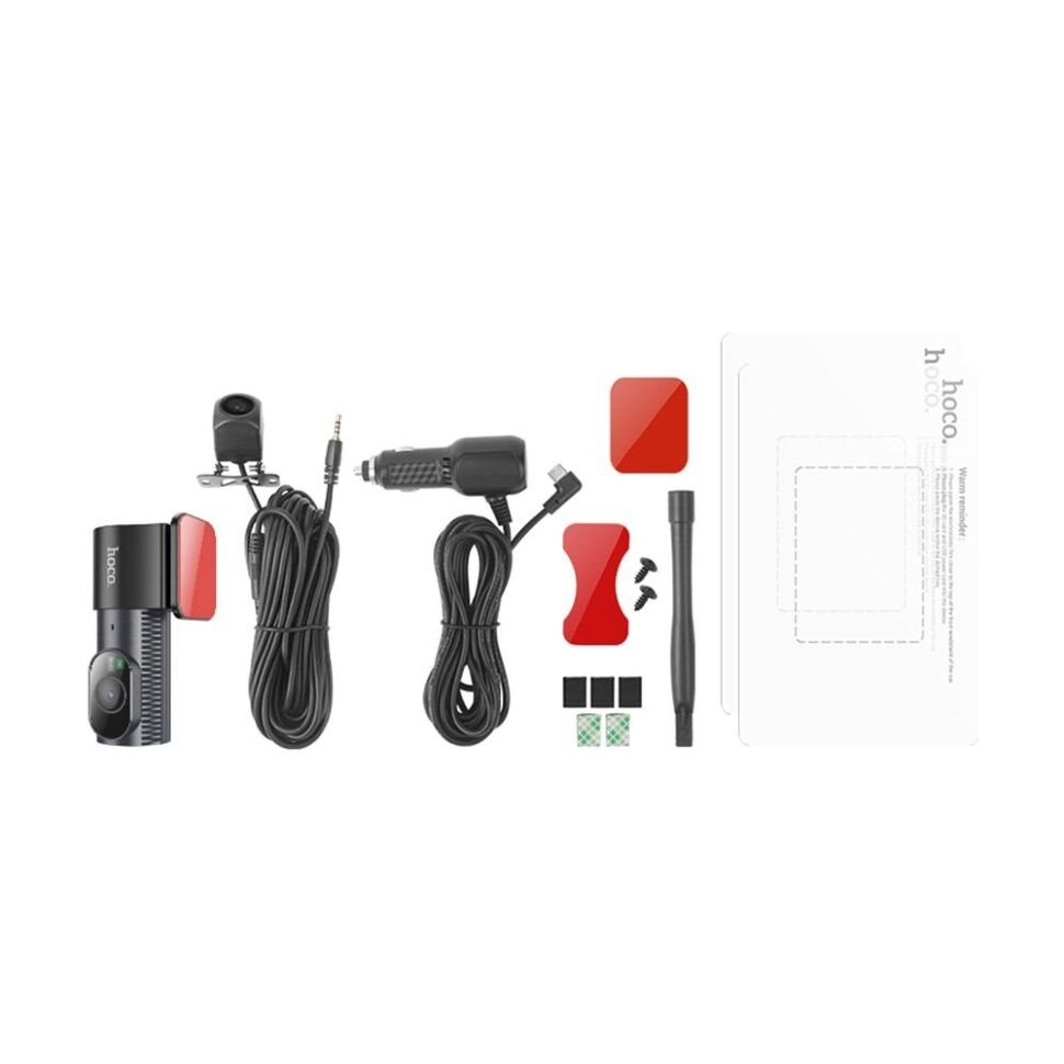 Автомобільний відеореєстратор HOCO DV8 2K, WI-FI, чорний