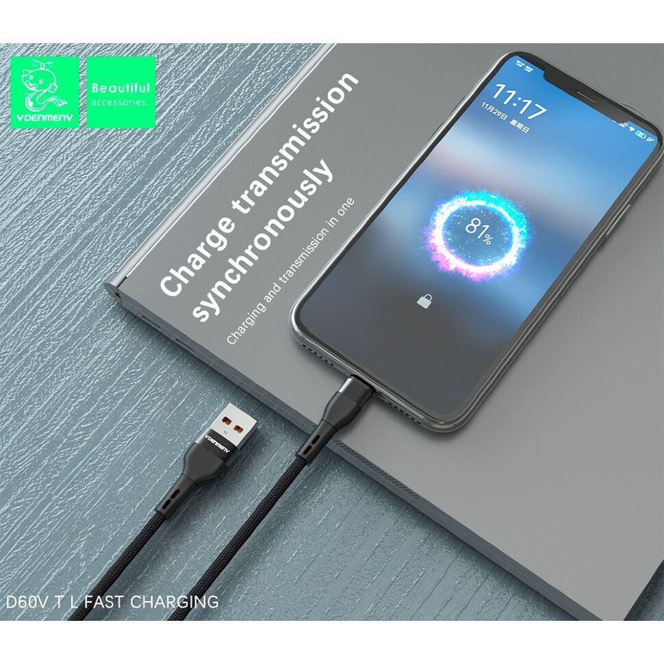 Кабель USB Denmen D60V USB - micro USB (3.6A) Кабель USB Denmen D60V USB - micro USB (3.6A)