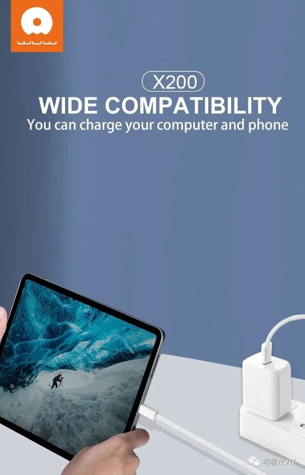 Кабель USB-C WUW X200 USB-C - Type-C 60W PD ТКАНИНА Білий Кабель USB-C WUW X200 USB-C - Type-C 60W PD ТКАНИНА Білий