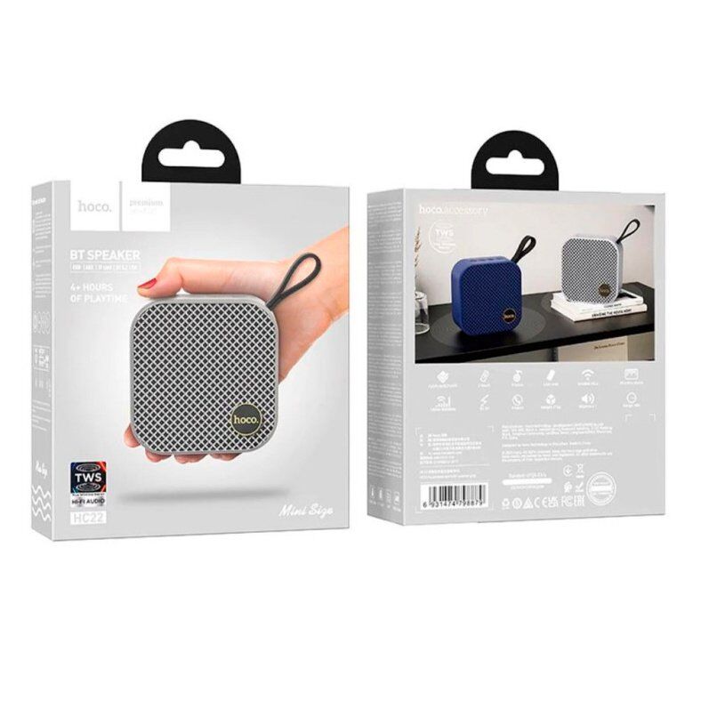 Колонка бездротова HOCO HC22, сірий Колонка бездротова HOCO HC22, сірий