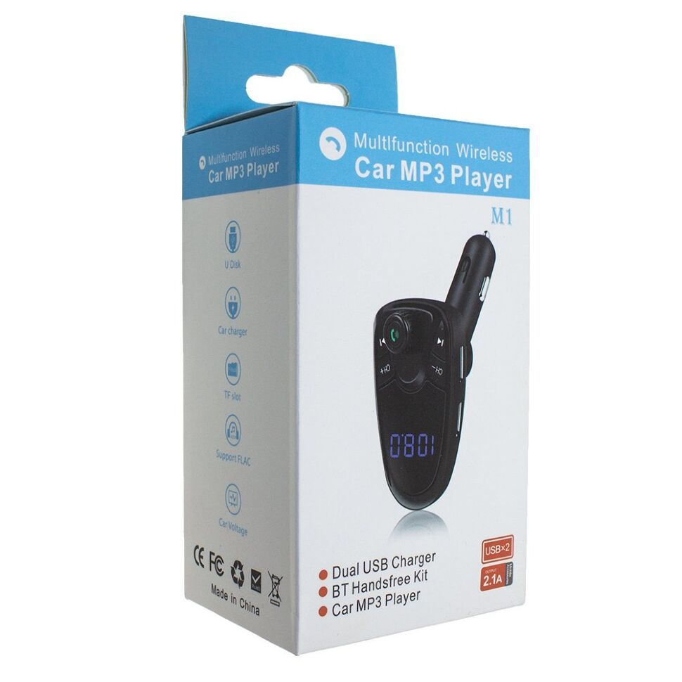 FM Модулятор M1 Bluetooth / гучномовець ЧОРНО-СИНІЙ FM Модулятор M1 Bluetooth / гучномовець ЧОРНО-СИНІЙ