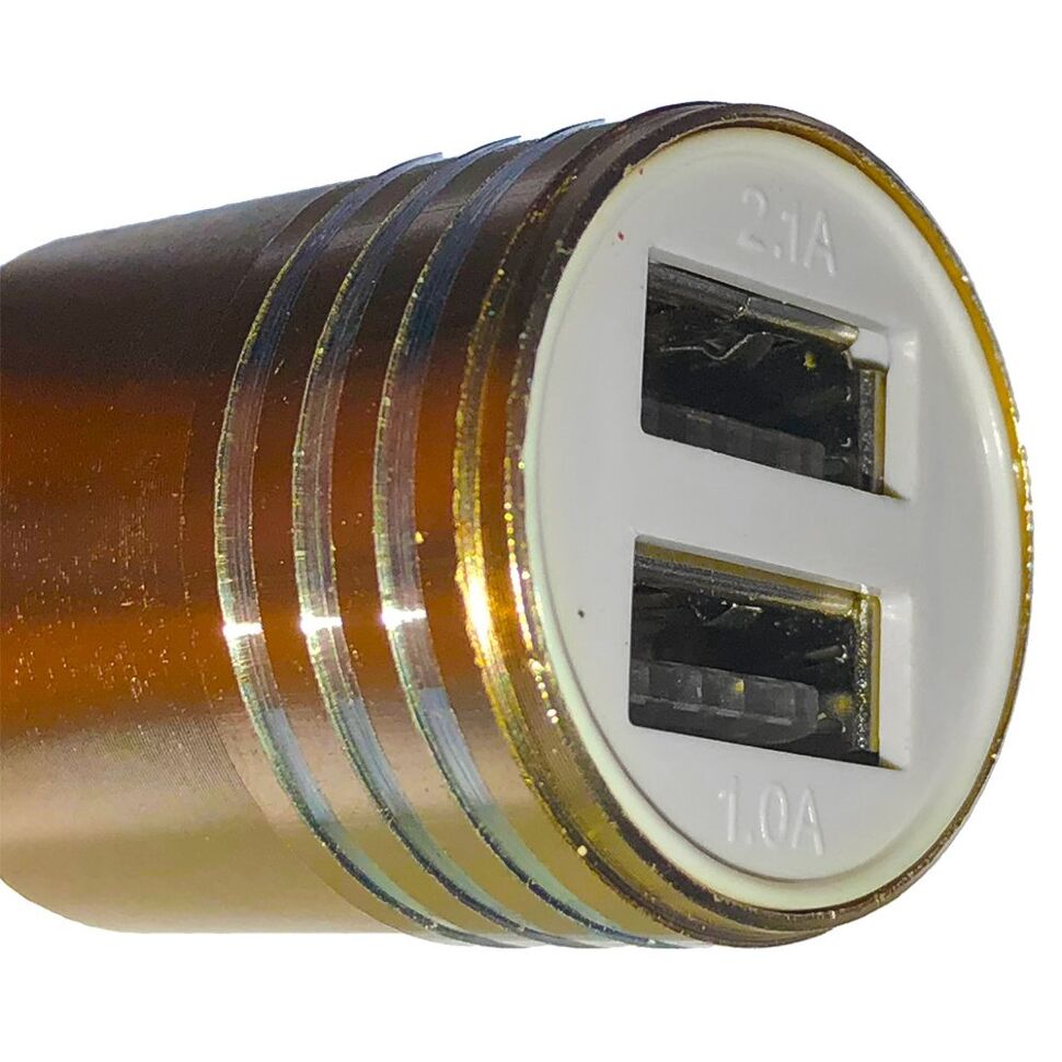 Автомобільний зарядний пристрій Metallic Смужка 2.1A 2 USB Автомобільний зарядний пристрій Metallic Смужка 2.1A 2 USB