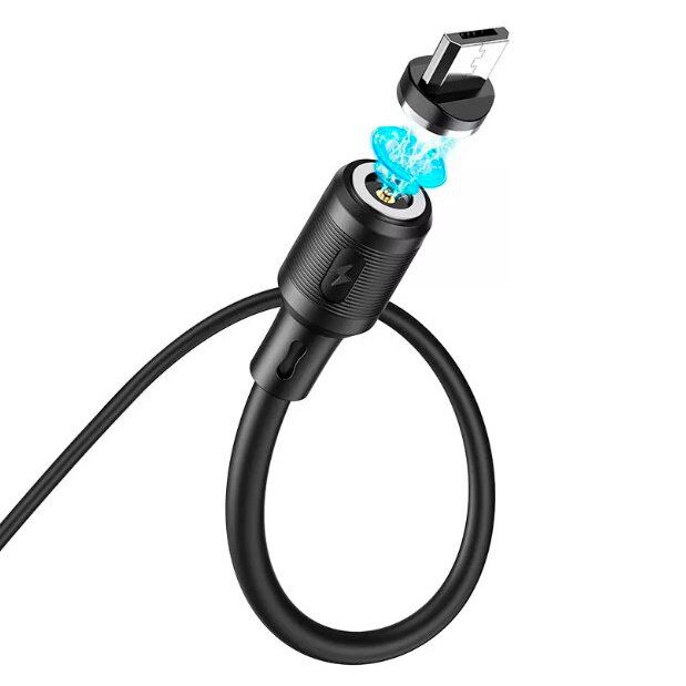 USB кабель HOCO X52 Магнітний USB - micro USB 1метр, чорний USB кабель HOCO X52 Магнітний USB - micro USB 1метр, чорний