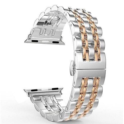 Ремінець металевий для годинника APPLE WATCH 42MM / 44MM / 45MM / 49MM 3-Bead Metal 4 LINE №20 Ремінець металевий для годинника APPLE WATCH 42MM / 44MM / 45MM / 49MM 3-Bead Metal 4 LINE №20