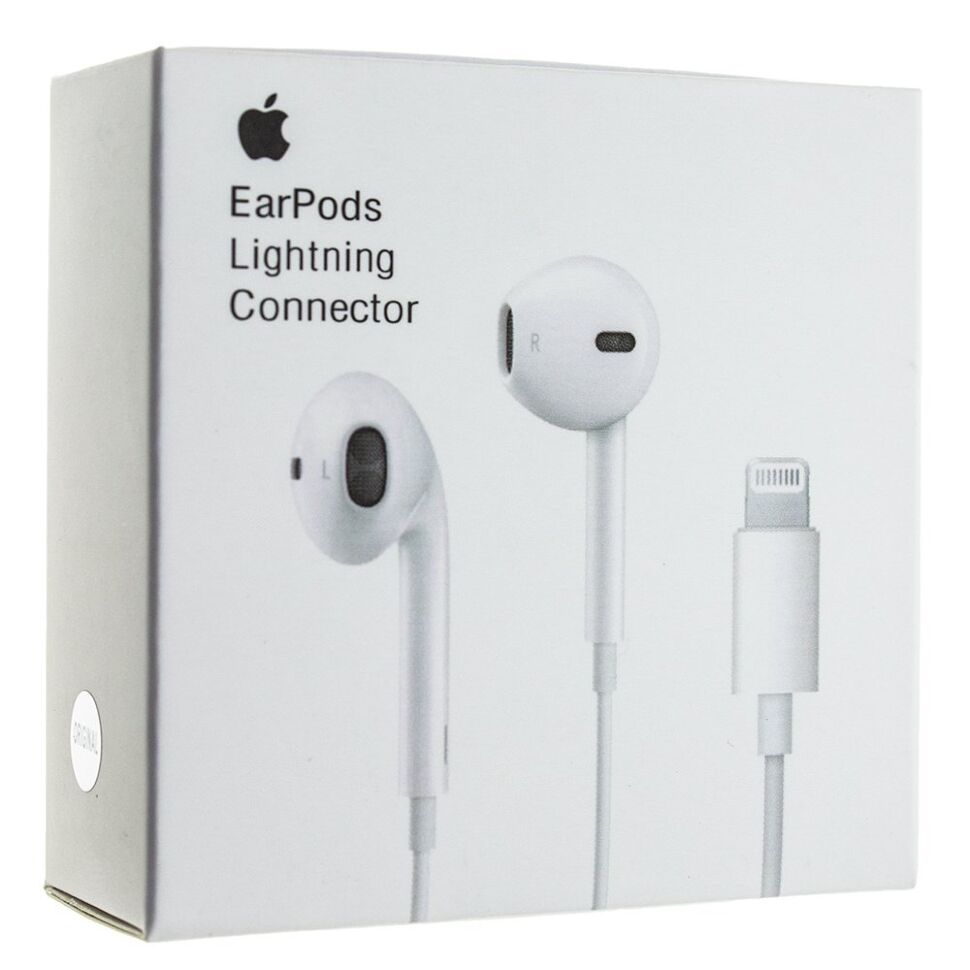 Навушники дротові EarPods APPLE HIGH COPY Model A1748 MMTN2ZM/A LIGHTNING CONNECTOR без упаковки