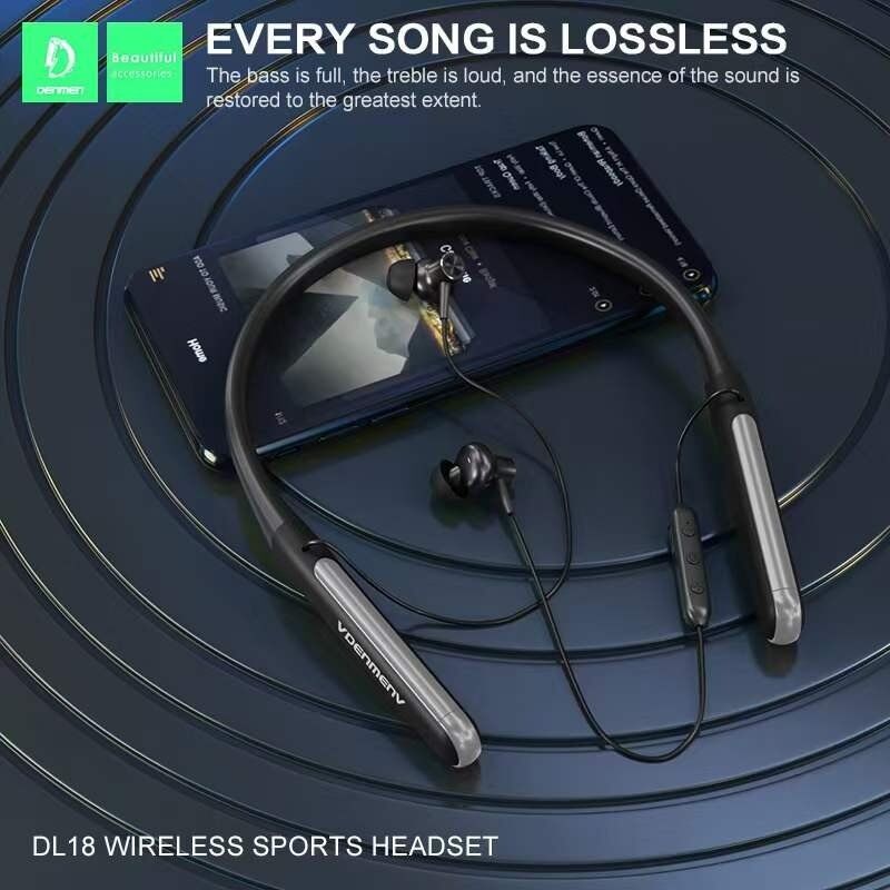 Бездротові навушники DENMEN DL18, чорний