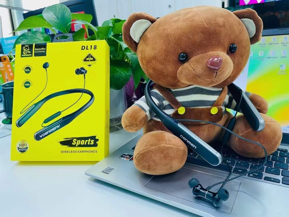 Бездротові навушники DENMEN DL18, чорний