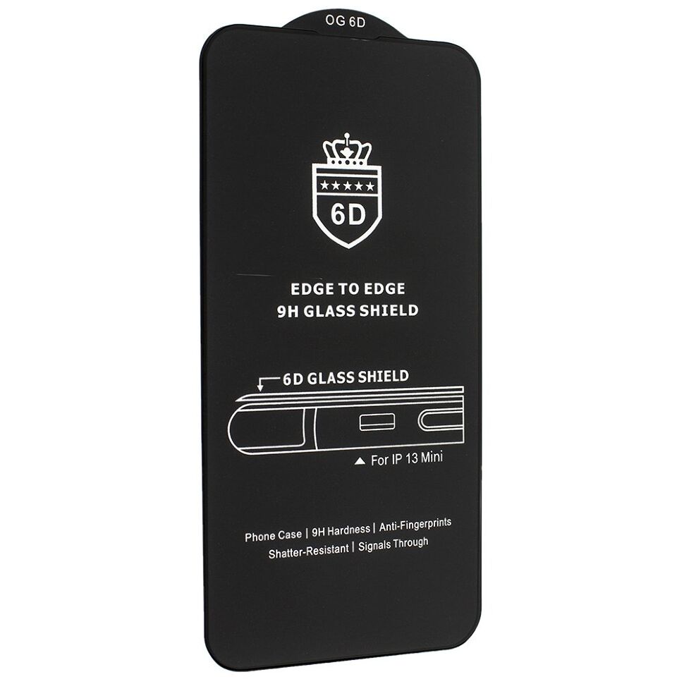 Захисне скло 6D для APPLE IPHONE 13 mini 5,4" ЧОРНИЙ Захисне скло 6D для APPLE IPHONE 13 mini 5,4" ЧОРНИЙ