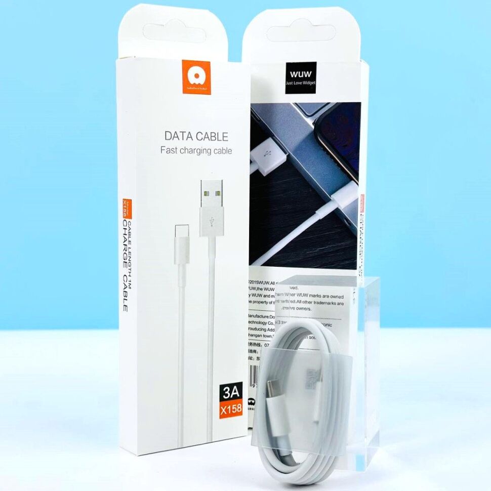 Кабель USB WUW X158 USB - Type-C 3A (70) Кабель USB WUW X158 USB - Type-C 3A (70)